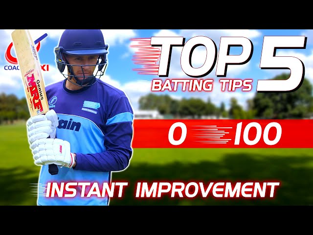 5 CRICKET BATTING TIPS that will help YOU IMPROVE TODAY!!!