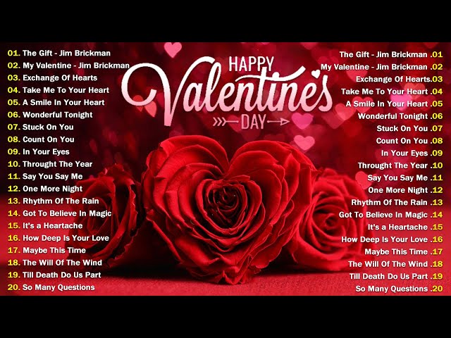 Best Valentine's Day Love Songs 2025💖 Jim Brickman, David Pomeranz, Celine Dion, Martina Mcbride