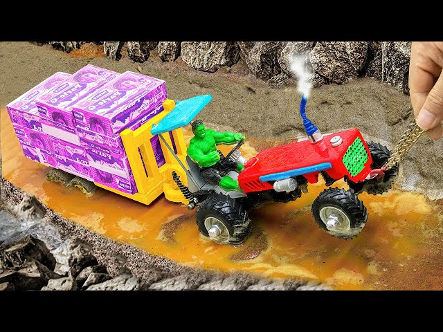 Diy tractor making bulldozer repair train railway |  make roads to help farmers || Village Farm