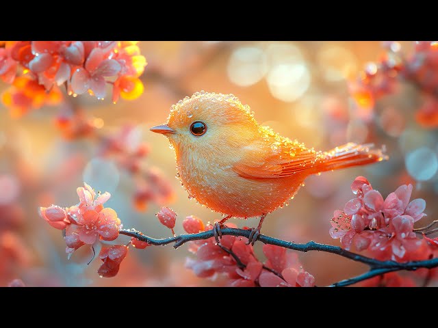 Bird in Spring 4K ~ Soothing Melodies and Nature Sounds for Ultimate Relaxation and Mental Clarity