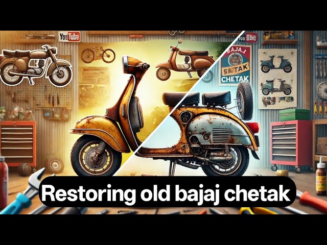 Restoring a Vintage Bajaj Chetak Scooter - Timelapse । Old bajaj chetak restoration | Fizzlapse