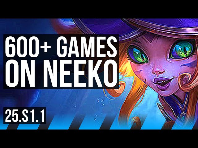 NEEKO vs AKALI (MID) | 600+ games | KR Master | 25.S1.1