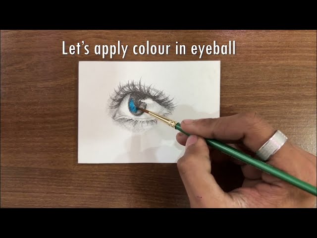 REALISTIC EYE with blue colour | #shorts