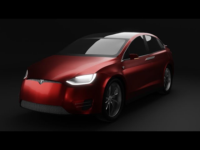 Tesla Model X Car Animation Made in Blender