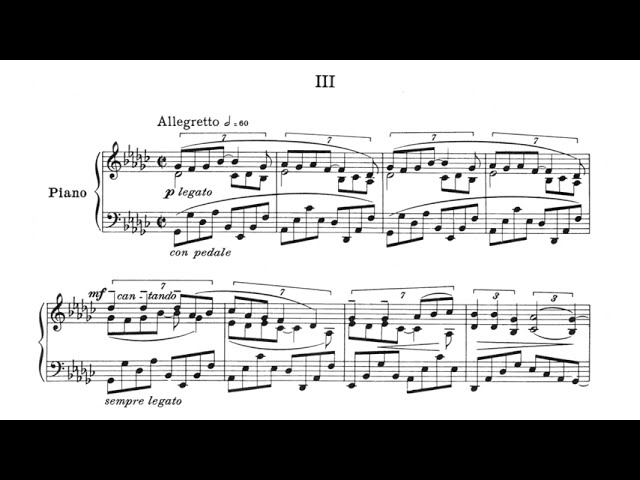 Previn plays Barber: Excursion op. 20 no. 3 in G-flat major [score video]