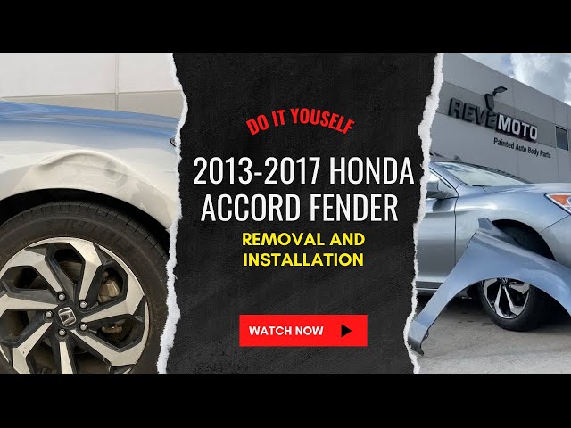 How to Remove and Install 2013-2017 Honda Accord Passenger Fender.  No Special Tools |  ReveMoto.com