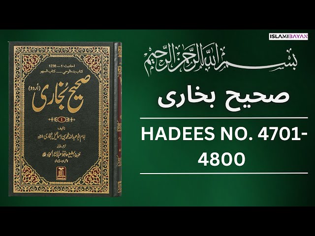 Sahih Bukhari Hadees No 4700 To 4800 | Hadees in Urdu | Sahih Bukhari Hadees