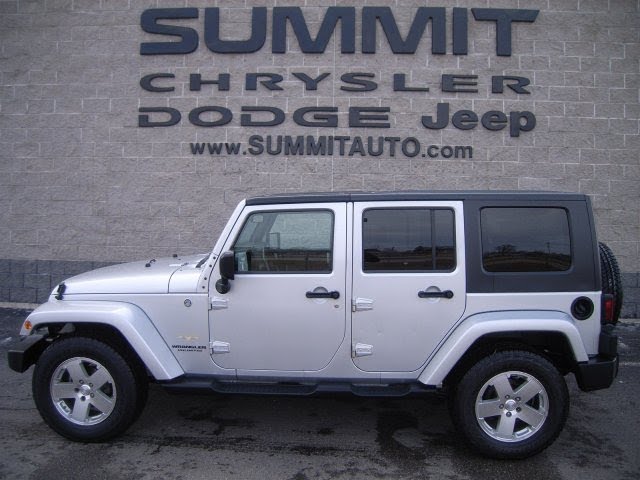 2008 USED JEEP WRANGLER 4 DOOR UNLIMITED SAHARA WALK AROUND REVIEW SILVER SOLD! 9452 SUMMITAUTO.com