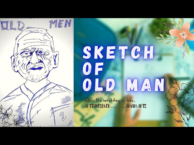 Sketch Of Old Man | How to Draw Realistic Face | Face Tutorial | @Sketchh  Aman Arts