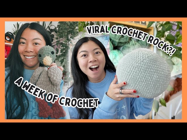 Crocheting Pet Rocks, Going Viral Accidentally, & New Yarn Haul! A Week of Crochet / Studio Vlog 🧶