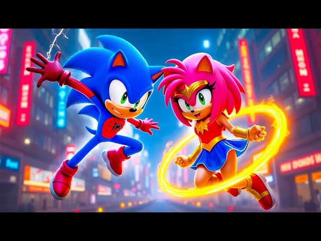 SONIC SPIDERMAN Falls In Love With AMY! - Love Story - Sonic The Hedgehog 3 Animation