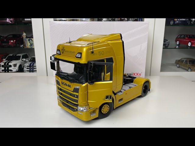 1:18 Scania R500 (gold) - Premium ClassiXXs by IXO [Unboxing]