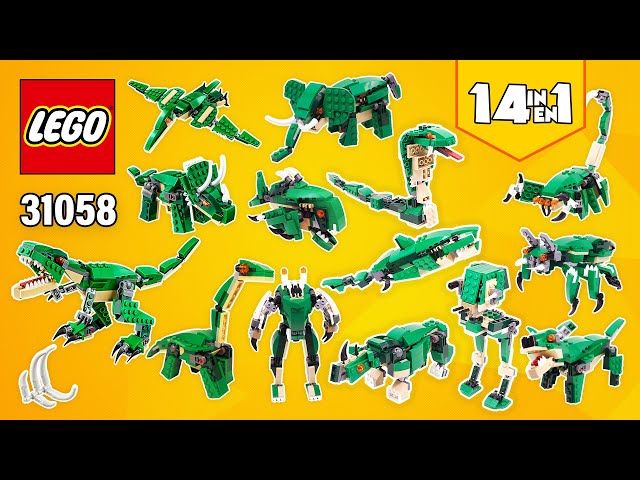 LEGO Creator Alternate Builds [14in1](31058)[2351 pcs] Mighty Dinosaurs Building Instructions | TBB