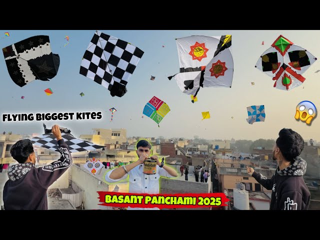 Flying Biggest Kites || BASANT PANCHAMI 2025😍|| Cutting Unlimited Kites😱|| Patangbaazi In Jalandhar