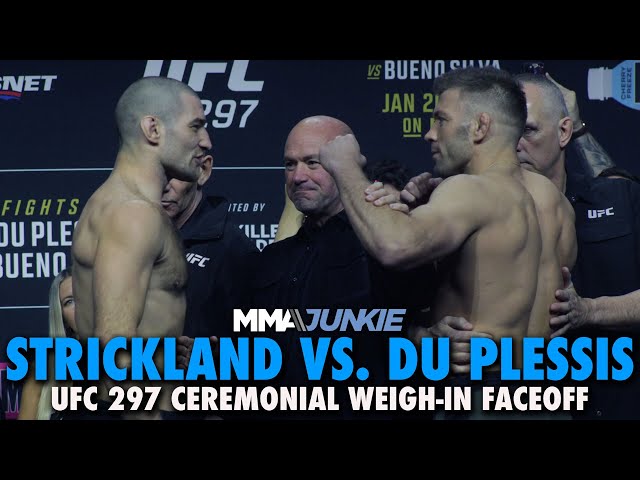 Sean Strickland Skips Scale For Final Dricus Du Plessis Faceoff Before Title Bout | UFC 297