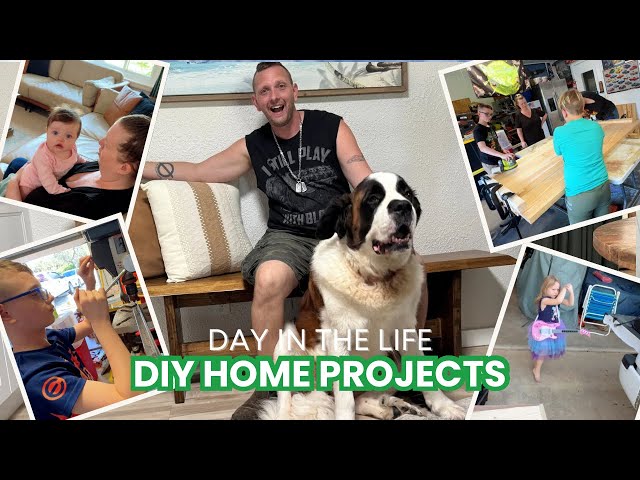 DIY Home Projects! Day In The Life ~ DIY LiveEdge Bench ~ DITL Family of 6