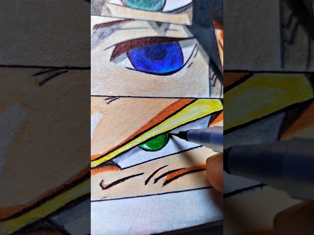 Drawing Vegeta's Eye 🔥🥵 || Dragon Ball Z ✨♥️ || #shorts #drawing #anime #vegeta #dragonballz .