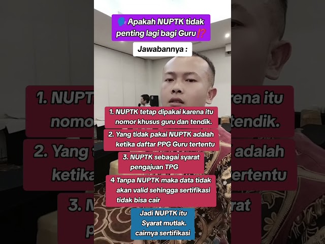 NUPTK itu syarat yg valid untuk pencairan sertifikasi #guru #gurusd #fyp #gurukelas #masukberanda #1