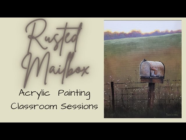 Acrylic Painting Class - Raw footage from a weekly community painting class. "Rusted Mailbox"