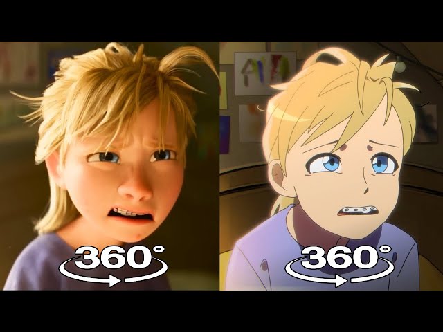 Inside Out 2 Original vs Anime (Inside Out Animation) 360°