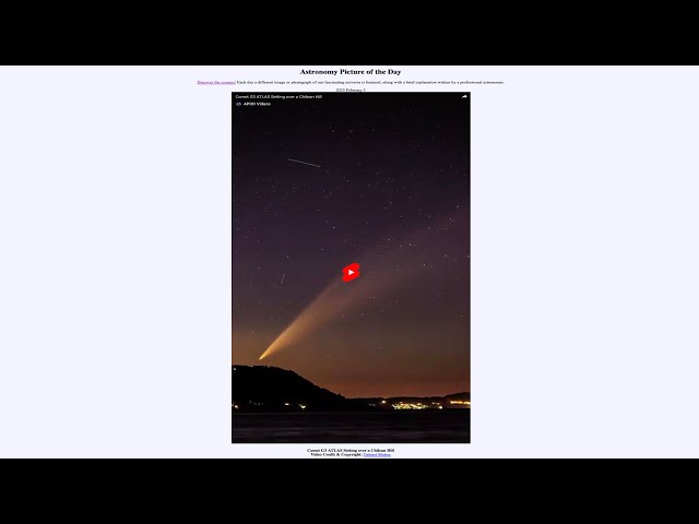 2025 February 05 - Comet G3 ATLAS Setting over a Chilean Hill