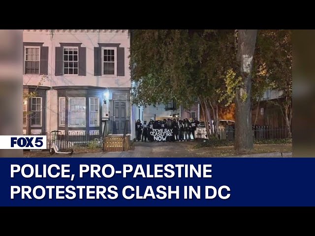 Police, pro-Palestine protesters clash outside DNC building