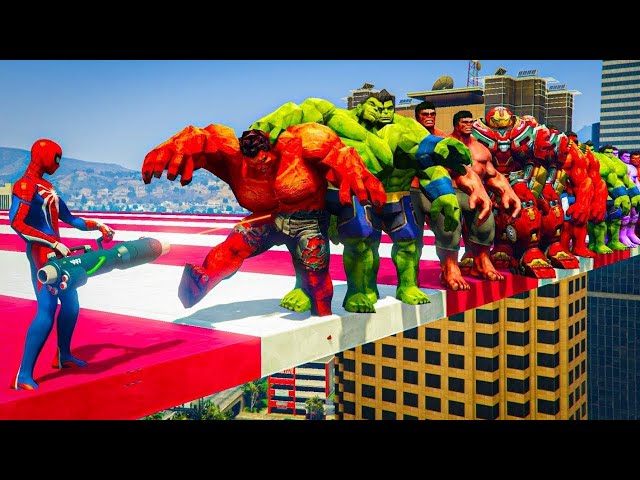 GTA 5 RAGDOLL SHOW SPIDERMAN VS COLOR MINIONS FALLS & FAILS LIVE GTA V PART #gta #shortsfeed #short