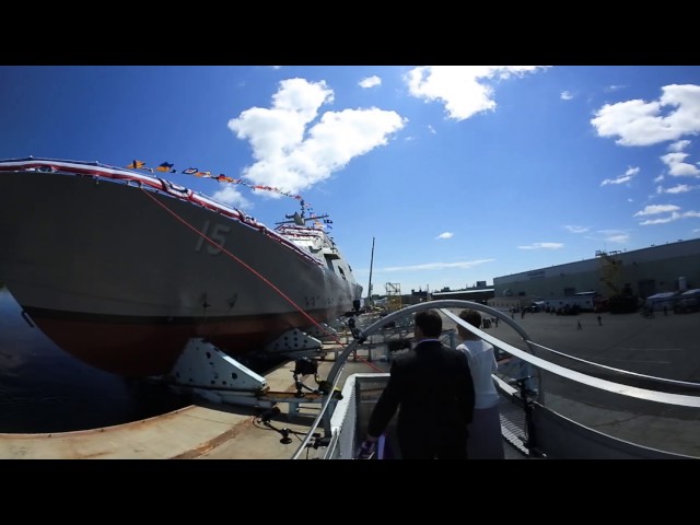 360 Video of LCS-15 Christening and Launch