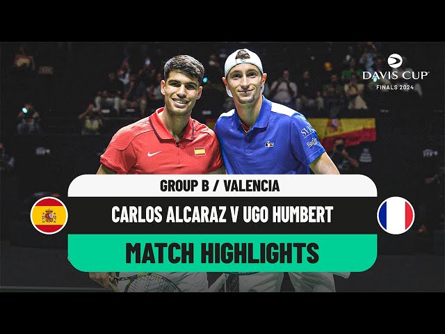 Carlos Alcaraz v Ugo Humbert | Spain v France Davis Cup 2024 Finals Group Stage