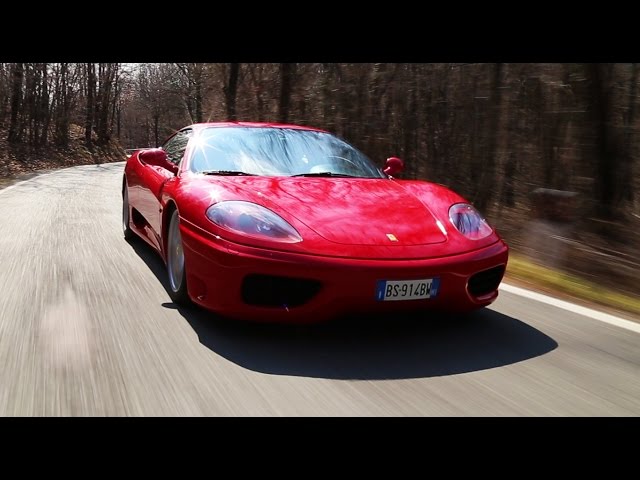 Driving fast a manual Ferrari 360 Modena uphill - Davide Cironi Drive Experience (SUBS)