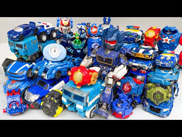 Blue Color Transformers Carbot Tobot KO Robot Watch Assemble - Optimus Prime Truck Overkill Dinosaur