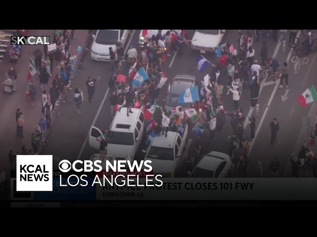 Anti-ICE protests continue in downtown LA