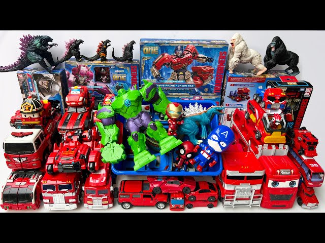 Collection TRANSFORMERS Robot Car Avengers Mech Strike vs Rise of GODZILLA, Optimus Prime Rage Movie