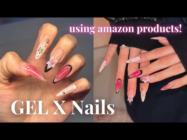 how to do gel x nails like a PRO ˚୨୧⋆｡˚  | amazon products only + step-by-step