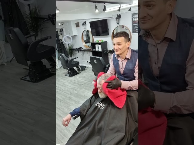 Amazing haircut transformation for older gentleman