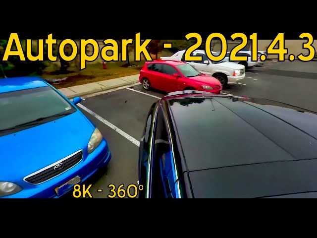 Tesla Autopark in 2021.4.3 - 8K 360º