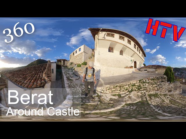 5.7K 360VR Berat,Albania-Old Town and Castle