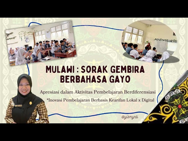 Local Wisdom Learning | Mulawi dalam pembelajaran Fisika