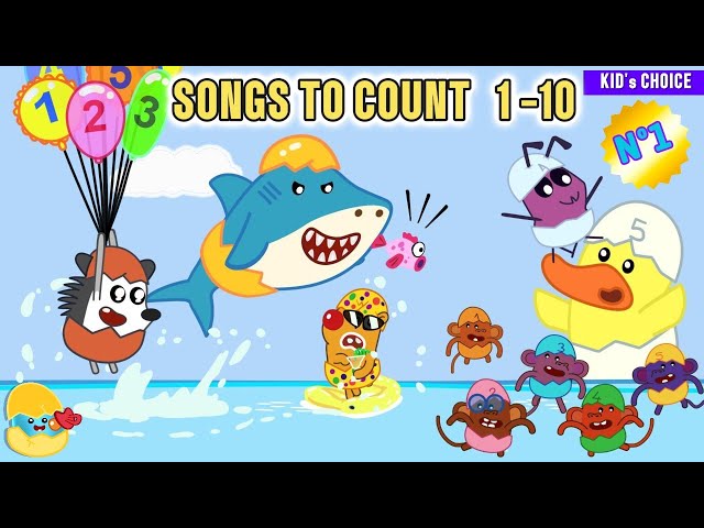 5 Little Ducks + More Counting Songs for Kids! 🎵 | Learn to Count 1-10