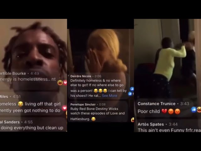 Angry boyfriend catches girlfriend cheating on him with her baby daddy and he goes off on her