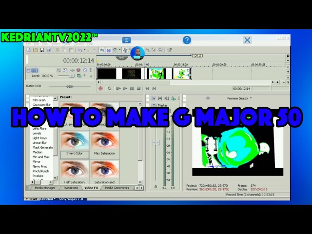 How To Make G Major 50 on Vegas Pro 7.0 | 600 Subscriber Special