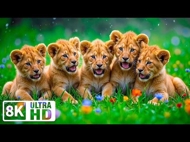 Baby Animals 8K ULTRA HD🦣Embark on an Enchanting Journey with Baby Animals and Soothing Melodies