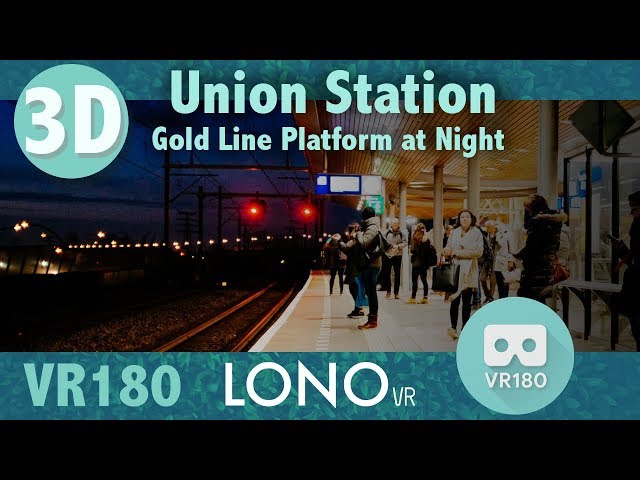 Vr180 Union Station Los Angeles Gold Line Platform Night Relaxing Vr 3d Video