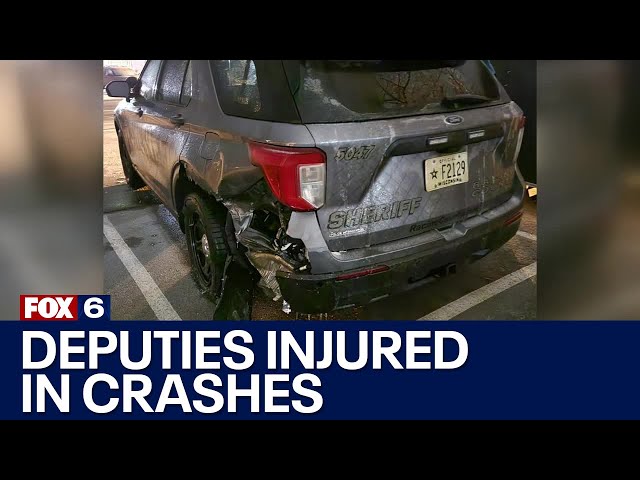 Racine County deputies injured in weather-related crashes | FOX6 News Milwaukee