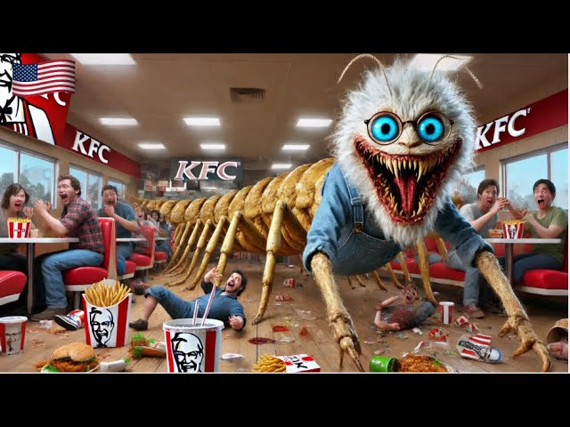 🔥Kitten Turns Into Giant Worm Monster Because Eating Fried Chicken in Texas🔥 #cat #ai #catvideos