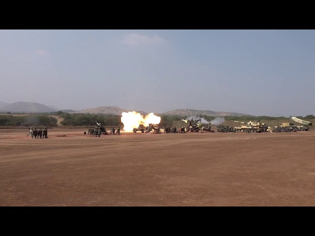 Group Firing of Indian Army Artillery Systems- #ExTopchi #Shorts