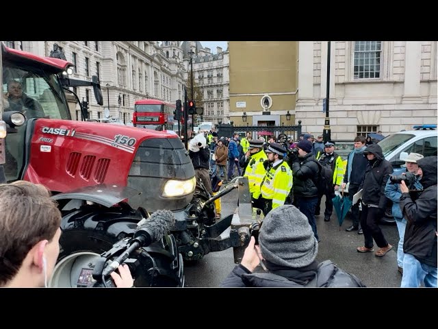 Tractor Tactics: Farmers Break Barriers to Protest Heavy Taxes Outside 10 Downing Street!"