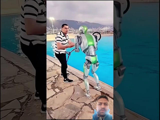 Hard warker Ai entertainment robot 😂 55 #shortfeed  #comedy #funnyrobot #viralvideo