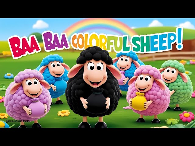 Baa Baa Black Sheep Nursery Rhyme | Learn with Fun | Learnkin Kids