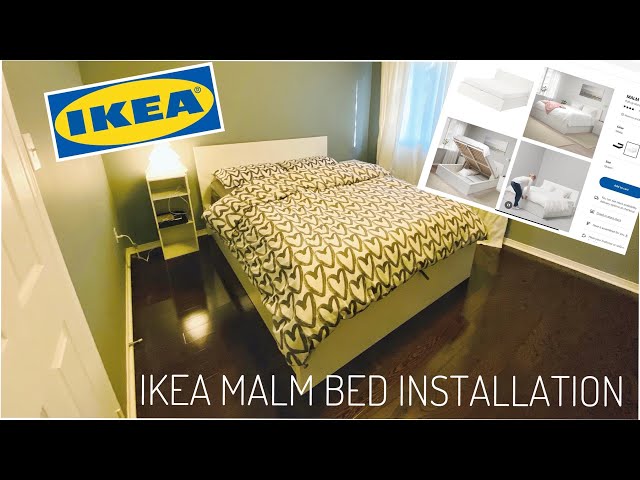 IKEA MALM Queen Size Pull Up Storage Bed Self Installation - Detailed